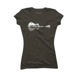 Junior's Design By Humans Nature Guitar By Maryedenoa T-Shirt -Design By Humans GUEST b9274e10 2869 4afc 9b7c 13d71de2f688