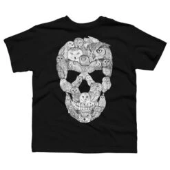 Boy's Design By Humans Sketchy Owl Skull By Dinny T-Shirt -Design By Humans GUEST b965978e 0be2 4d7c a0e7 24838b59ed72