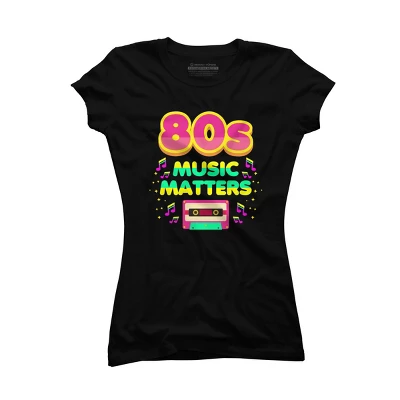 Junior's Design By Humans 80's Music Matters By Zanpacto T-Shirt 2 Junior's Design By Humans 80's Music Matters By Zanpacto T-Shirt - Image 2