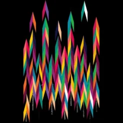 Junior's Design By Humans Abstract Color Rainbow Tree Forest By Kakel T-Shirt