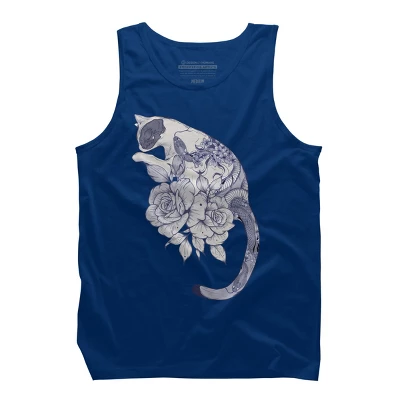 Men's Design By Humans Cat Snake Flowers Tattoo By Jess1586 Tank Top 7 Men's Design By Humans Cat Snake Flowers Tattoo By Jess1586 Tank Top - Image 7