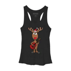 Women's Design By Humans Funny Cool Christmas Reindeer Playing The Guitar By SmileToday Racerback Tank Top 7 Women's Design By Humans Funny Cool Christmas Reindeer Playing The Guitar By SmileToday Racerback Tank Top -Design By Humans GUEST bcbb20fc 6d75 4002 abe0 91edadb7b47e