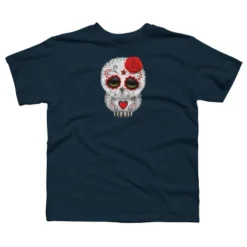 Boy's Design By Humans Cute Red Day Of The Dead Sugar Skull Owl By Jeffbartels T-Shirt -Design By Humans GUEST bd0daf7b 4dbb 489a 96c9 1d487e6063ea