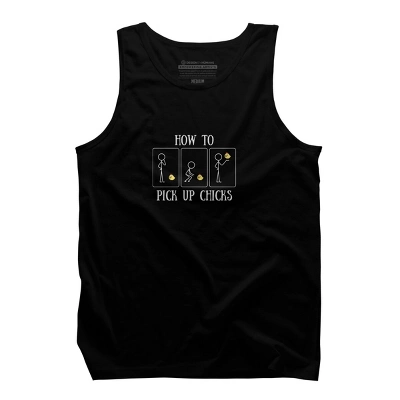 Men's Design By Humans How To Pick Up Chicks By Woodsgoods Tank Top 2 Men's Design By Humans How To Pick Up Chicks By Woodsgoods Tank Top - Image 2