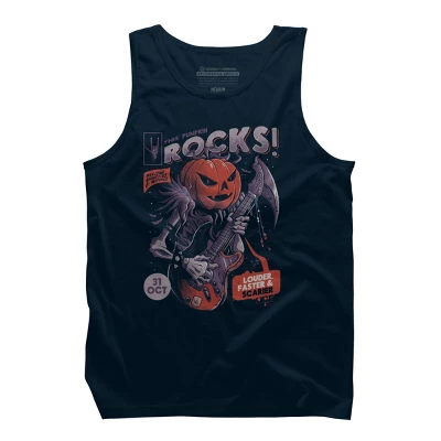 Men's Design By Humans Rock Pumpkin By EduEly Tank Top 5 Men's Design By Humans Rock Pumpkin By EduEly Tank Top - Image 5