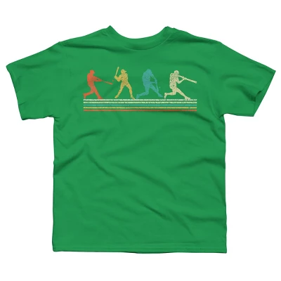 Boy's Design By Humans Vintage Distressed Baseball Swing By LuckyCharm99 T-Shirt 4 Boy's Design By Humans Vintage Distressed Baseball Swing By LuckyCharm99 T-Shirt - Image 4