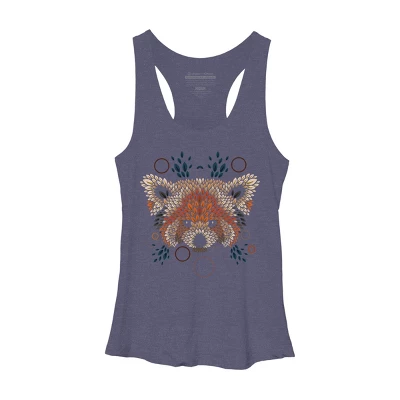 Women's Design By Humans Red Panda Face By LetterQ Racerback Tank Top 4 Women's Design By Humans Red Panda Face By LetterQ Racerback Tank Top - Image 4