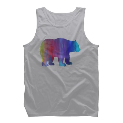 Design By Humans Rainbow Watercolor Artistic Bear By Maryedenoa Tank Top 5 Design By Humans Rainbow Watercolor Artistic Bear By Maryedenoa Tank Top - Image 5