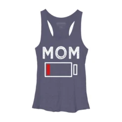 Women's Design By Humans Mom Low Battery Alert By Shirtpublic Racerback Tank Top -Design By Humans GUEST c0301657 64a5 4d15 9e36 5d7ae65bb1f3