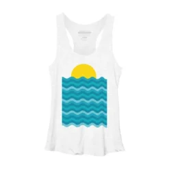 Women's Design By Humans Sunset Waves By Clingcling Racerback Tank Top -Design By Humans GUEST c0fa0227 96ff 4143 a07b e85dc9f88265