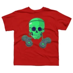 Boy's Design By Humans Halloween Skeleton Skull Crossbones Video Gamer By TaiHan T-Shirt -Design By Humans GUEST c1522e5d 381a 42d1 9a8a ee6865d1d69c