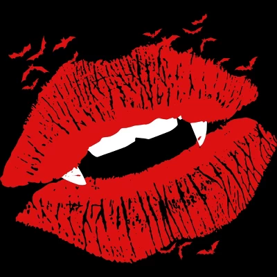 Women's Design By Humans Vampire Kiss By Clingcling Racerback Tank Top 1 Women's Design By Humans Vampire Kiss By Clingcling Racerback Tank Top