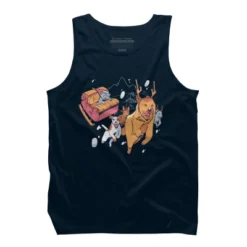 Men's Design By Humans Christmas Santa Cat By ArtStyleAlice Tank Top -Design By Humans GUEST c3b41685 3b3e 4edb 9a1f 2250c0502bd4