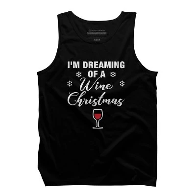 Men's Design By Humans Dreaming Of Wine Christmas T-shirt - Funny Gift For Mom By Cottonnerd Tank Top 4 Men's Design By Humans Dreaming Of Wine Christmas T-shirt - Funny Gift For Mom By Cottonnerd Tank Top - Image 4