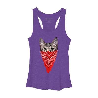 Women's Design By Humans Gangster Cat By Clingcling Racerback Tank Top 6 Women's Design By Humans Gangster Cat By Clingcling Racerback Tank Top - Image 6