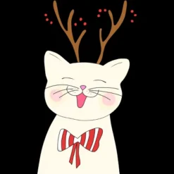 Men's Design By Humans Christmas Cat By Rasheb Tank Top