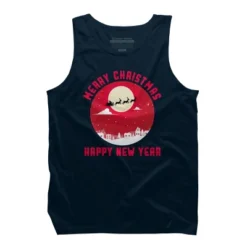 Men's Design By Humans Merry Christmas - Happy New Year By Thriftjd Tank Top -Design By Humans GUEST c4b930c4 3c0b 4cf2 876c 1ef1f0beaeab