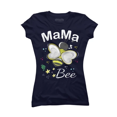 Junior's Design By Humans Mama Bee Floral Pattern By Aminemangaka1 T-Shirt 4 Junior's Design By Humans Mama Bee Floral Pattern By Aminemangaka1 T-Shirt - Image 4