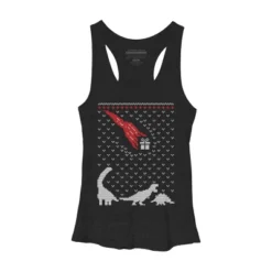 Women's Design By Humans Dinosaur Comet Christmas Sweater By Shirtpublic Racerback Tank Top -Design By Humans GUEST c5321e62 edb9 42ed 9ecc 7c0d2ae9b928
