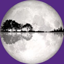 Women's Design By Humans Moonlight Nature Guitar II By Maryedenoa Racerback Tank Top