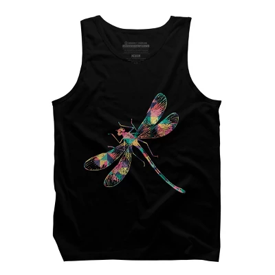 Men's Design By Humans Dragonfly Abstract Summer Color By BaoMinh Tank Top 2 Men's Design By Humans Dragonfly Abstract Summer Color By BaoMinh Tank Top - Image 2