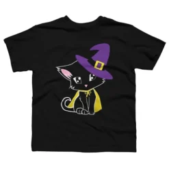 Boy's Design By Humans Halloween Cat By AdrianaOliveira T-Shirt -Design By Humans GUEST c65e57f0 7fc3 472d b9d8 bb24162b7c83