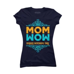 Junior's Design By Humans Happy Mother's Day Mom Wow By Tmsarts T-Shirt -Design By Humans GUEST c679454b bb22 4a22 b57e b1585380b561