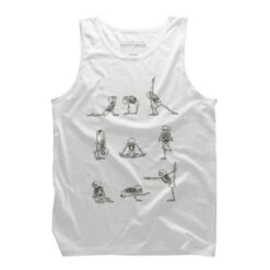 Men's Design By Humans Skeleton Yoga By Huebucket Tank Top -Design By Humans GUEST c68dd16d f7e4 4811 a006 7da1a6b34d73