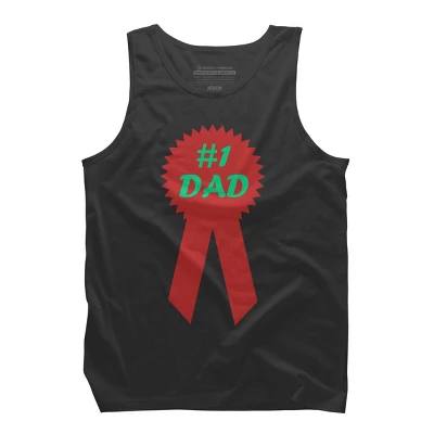 Men's Design By Humans #1 DAD Ribbon By Tank Top 3 Men's Design By Humans #1 DAD Ribbon By Tank Top - Image 3