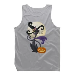 Men's Design By Humans Bewitching Black Halloween Kitty Cat By LittleBunnySunshine Tank Top -Design By Humans GUEST c7eadd60 2a3e 4f23 b8f9 bffea068ab01