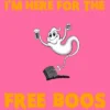 Women's Design By Humans I'm Here For The Free Boos Funny Halloween Ghost Shirt By Galvanized Racerback Tank Top