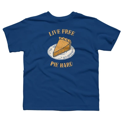 Boy's Design By Humans Live Free Pumpkin Pie Hard By Dumbshirts T-Shirt 4 Boy's Design By Humans Live Free Pumpkin Pie Hard By Dumbshirts T-Shirt - Image 4