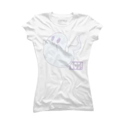 Junior's Design By Humans Boo Cute Ghost Halloween Cute Design By BoogieCreates T-Shirt -Design By Humans GUEST c901db07 48fa 4317 aa05 5b9d639f63d0