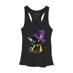 Women's Design By Humans Halloween Cat By AdrianaOliveira Racerback Tank Top -Design By Humans GUEST c9269506 8f06 445f ac40 a9dc14ff412b