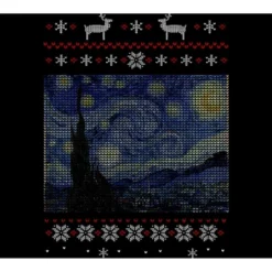 Women's Design By Humans Starry Night Ugly Christmas By FandomizedRose Racerback Tank Top