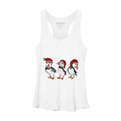 Women's Design By Humans Christmas Puffins By Msmart Racerback Tank Top -Design By Humans GUEST ca5a7e01 e3b8 462c a1ea 2ca745bda474