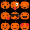 Junior's Design By Humans Halloween Pumpkins Emoji By Honeytree T-Shirt