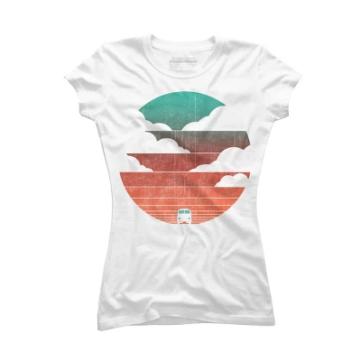 Junior's Design By Humans Driving Into The Sunset By Radiomode T-Shirt 4 Junior's Design By Humans Driving Into The Sunset By Radiomode T-Shirt - Image 4