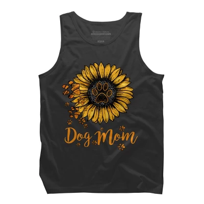 Men's Design By Humans Mother's Day Dog Mom Sunflower Paw By Dodorindesign Tank Top 3 Men's Design By Humans Mother's Day Dog Mom Sunflower Paw By Dodorindesign Tank Top - Image 3