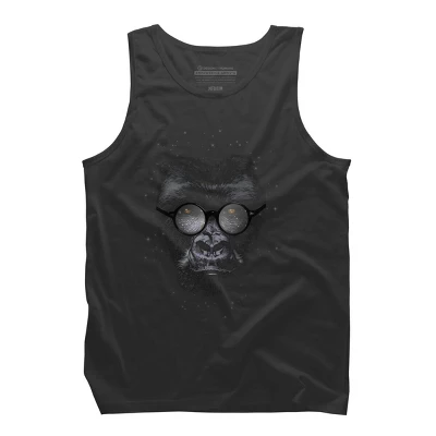 Men's Design By Humans Nerd Gorillaz By Ikaruz Tank Top 4 Men's Design By Humans Nerd Gorillaz By Ikaruz Tank Top - Image 4