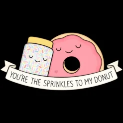 Women's Design By Humans You're The Sprinkles To My Donut By Kimvervuurt Racerback Tank Top