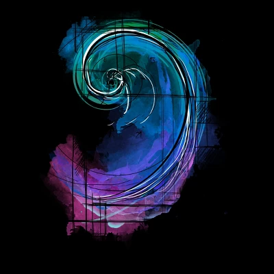 Junior's Design By Humans Fibonacci By Timea T-Shirt 1 Junior's Design By Humans Fibonacci By Timea T-Shirt