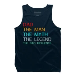 Men's Design By Humans Dad The Man, Myth, Legend, Bad Influence By Shirtpublic Tank Top -Design By Humans GUEST cc55b943 c125 457c 8167 32490458c28b