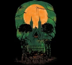 Boy's Design By Humans Skull Grave By Designpro44 T-Shirt