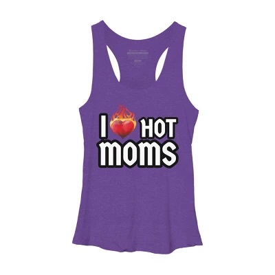 Women's Design By Humans I Love Hot Moms Heart By Metavera Racerback Tank Top 3 Women's Design By Humans I Love Hot Moms Heart By Metavera Racerback Tank Top - Image 3