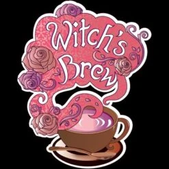 Junior's Design By Humans Witch's Brew Cup Of Coffee Pretty Halloween Concoction Shirt By TronicTees T-Shirt