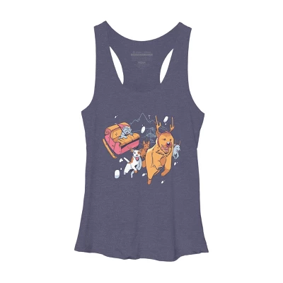 Women's Design By Humans Christmas Santa Cat By ArtStyleAlice Racerback Tank Top 4 Women's Design By Humans Christmas Santa Cat By ArtStyleAlice Racerback Tank Top - Image 4