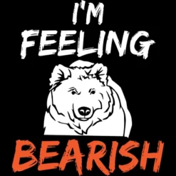 Women's Design By Humans I'm Feeling Bearish By MadderTees Racerback Tank Top