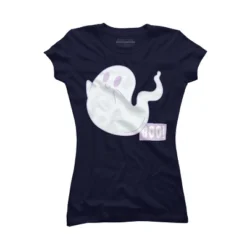 Junior's Design By Humans Boo Cute Ghost Halloween Cute Design By BoogieCreates T-Shirt -Design By Humans GUEST cd42b3aa 114d 4a74 b051 d4f76b8c2ab8