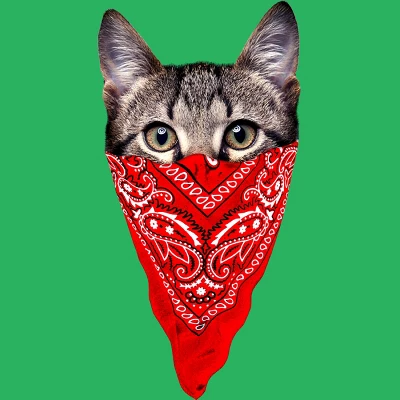 Women's Design By Humans Gangster Cat By Clingcling Racerback Tank Top 1 Women's Design By Humans Gangster Cat By Clingcling Racerback Tank Top